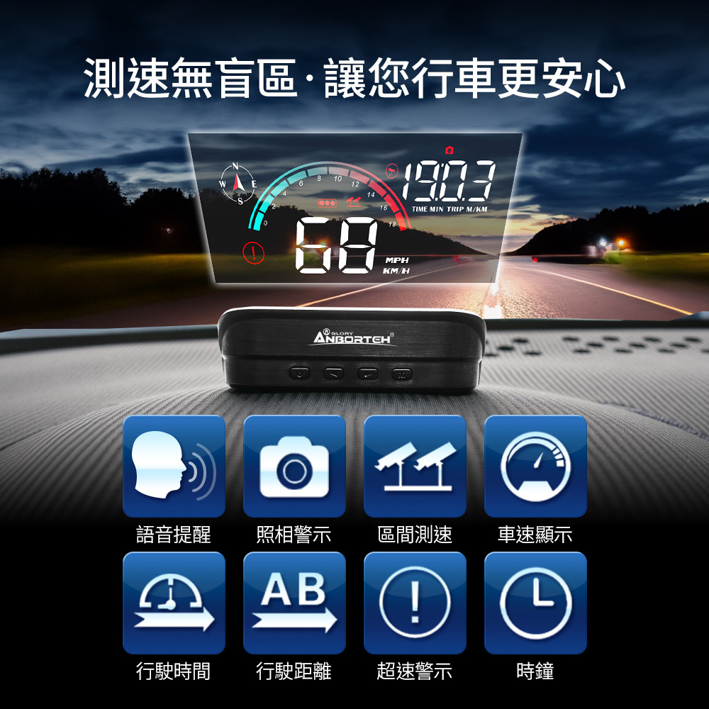 品好物|HUD抬頭顯示器-測速款|測速提醒| 隨插即用