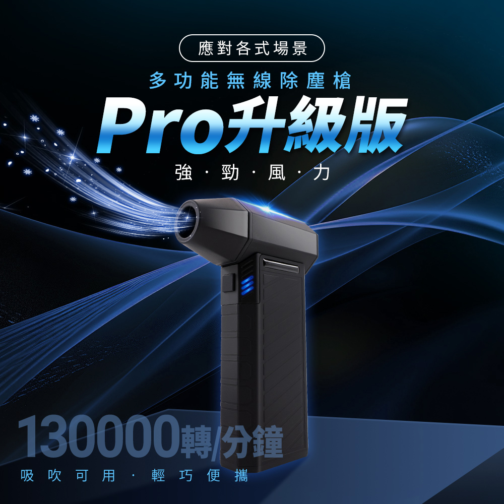 品好物|升級版多功能無線除塵槍Pro |充氣洗車 暴力渦輪風扇 手持強力風槍 暴力吹風